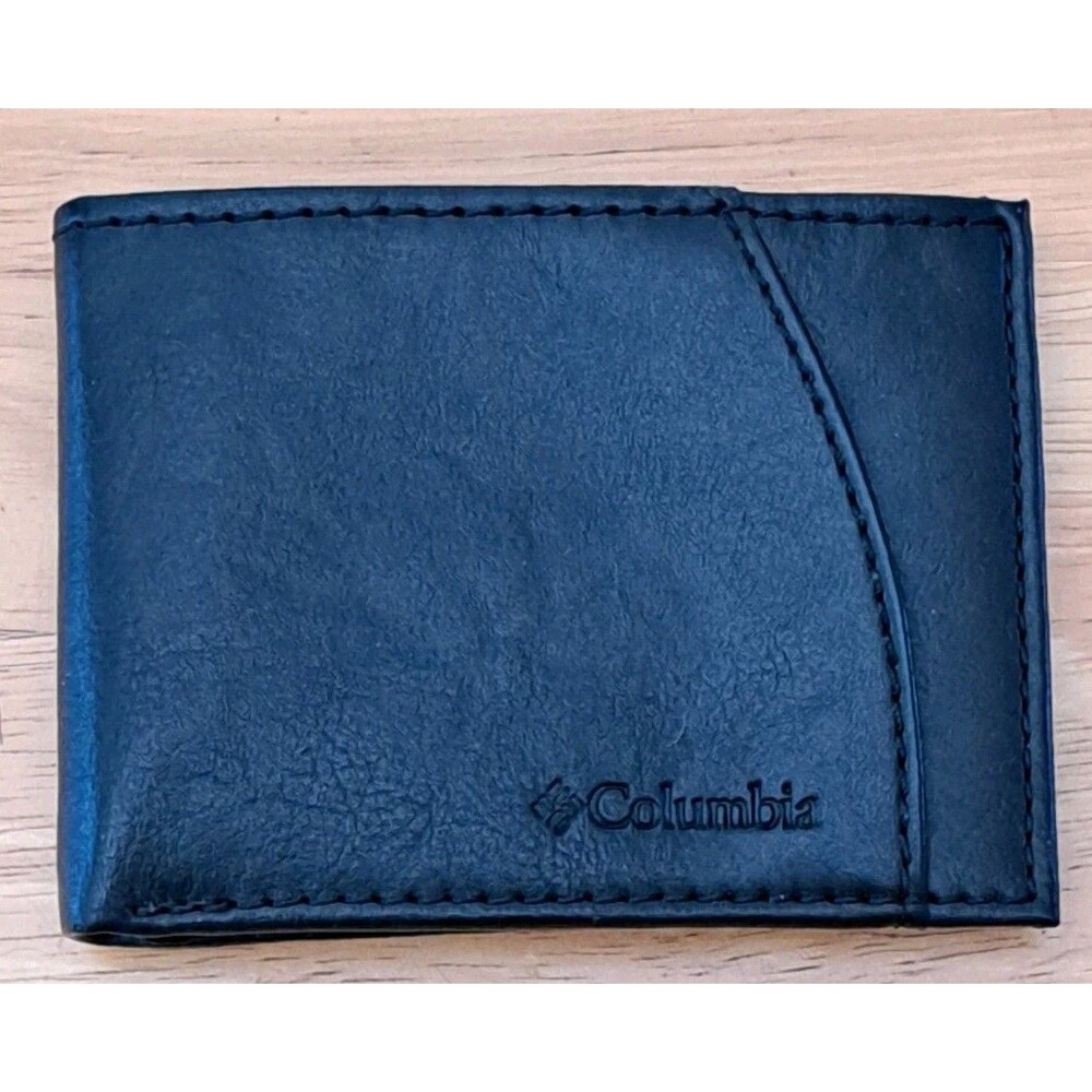 Columbia Men's Slim Bifold Wallet Black RFID Blocking